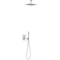 Regendoucheset Inbouw Tres Project Vierkant 30 cm Met Plafondarm en Handdoucheset met Staafhanddouche Rapid Box Mat Wit Tres - thumbnail