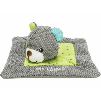 TRIXIE JUNIOR KNUFFELDOEK BEER MET KATTENKRUID / CATNIP 13X13 CM