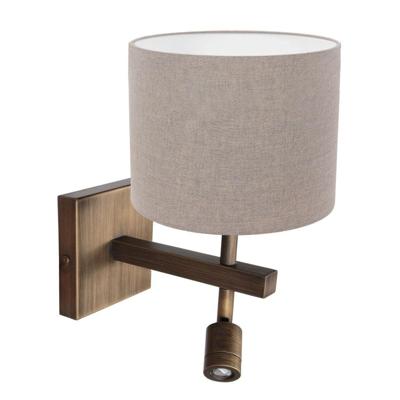 Steinhauer WandlampStang met grijze kap - 4892BR