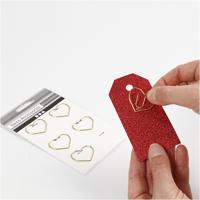 Creativ Company Clips, hart, afm 30x20 mm, goud, 6 stuk/ 1 doos - thumbnail