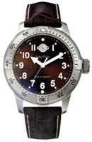 Nautica horlogeband A13022 Leder Bruin 22mm + wit stiksel - thumbnail