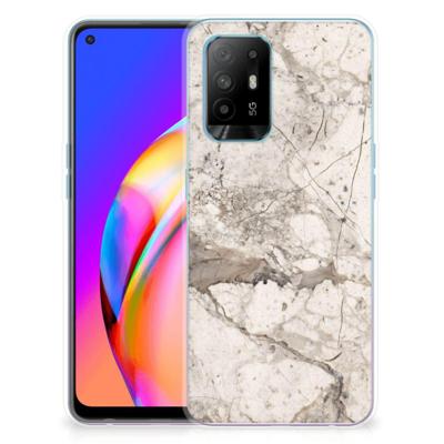 OPPO A94 5G | Reno5 Z | TPU | Siliconen hoesje | Marmer Beige