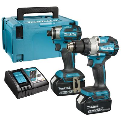 Makita DLX2528TJ Accu Combiset 2-delig (DHP489 + DTD173) 18V 5.0Ah in Mbox