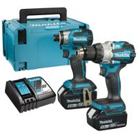 Makita DLX2528TJ Accu Combiset 2-delig (DHP489 + DTD173) 18V 5.0Ah in Mbox - thumbnail
