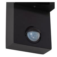 Lucide ZARO IR - Wandspot / Wandlamp Binnen/Buiten - 2xGU10 - IP65 - Beweging & dag/nacht sensor (uitschakelbaar) - Zwart - thumbnail