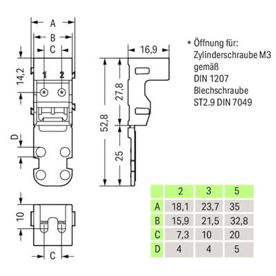 WAGO 221-502 Montagemateriaal 50 stuk(s)