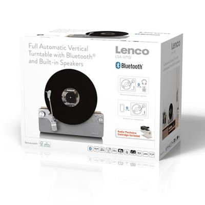 Volautomatische verticale platenspeler met ingebouwde luidsprekers en Bluetooth® Silver