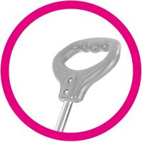 Dolu eenhoorn driewieler met duwstang roze - thumbnail
