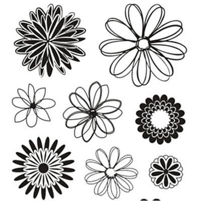 Creativ Company Silicone stempels, bloemen, vel 11x15,5 cm, 1 vel