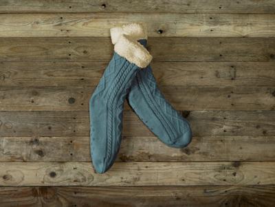 De Witte Lietaer De Witte Lietaer Yamuna Home Socks 40-46 petrol