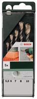Bosch Accessories 2609255418 Beton-spiraalboren set 5-delig 5.5 mm, 6 mm, 7 mm, 8 mm, 10 mm Cilinderschacht 1 set(s) - thumbnail