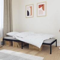 Bedframe metaal zwart 90x200 cm - thumbnail
