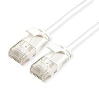 ROLINE UTP Data Center Patchkabel Cat.6A (Class EA), LSOH, extra dun, wit, 0,15 m - thumbnail