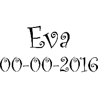 Meisjesnaam + geboortedatum - Muursticker - thumbnail