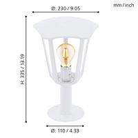 Eglo Sokkel tuinlampMonreale wit - 98117 - thumbnail