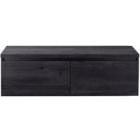 Frozen Badmeubelset 140 cm - Greeplijst in Kleur - Inclusief Wastafelbovenblad Black Oak - thumbnail