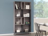 Boekenkast ECLAT 10 vakken asgrijs/grijs eikenhout - thumbnail