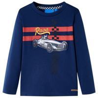 VidaXL Kindershirt met lange mouwen 116 marineblauw - thumbnail