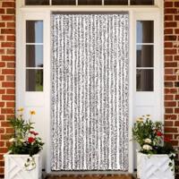 VidaXL Vliegengordijn 90x200 cm chenille bruin en beige - thumbnail