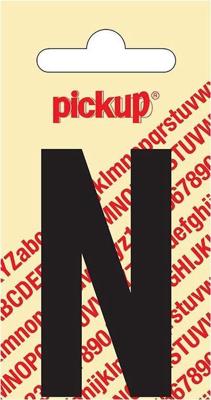 Plakletter Nobel Sticker zwarte letter N amsterdam Pickup - Pickup