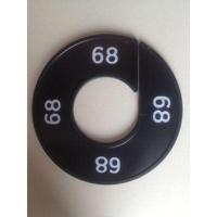 Maatring 9cm zwart/wit 68 - thumbnail