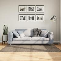 VidaXL Vloerkleed istan hoogpolig glanzend 120x170 cm grijs - thumbnail