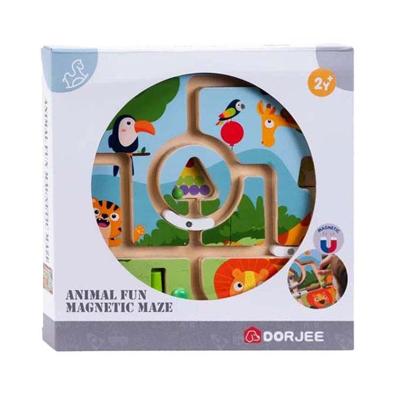 Dorjee Houten Labyrinth Spel Dieren 22x22 cm
