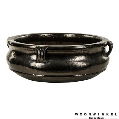 Cong Bronze ceramic bowl on foot round M Cong Bronze ceramic bowl on foot round M
