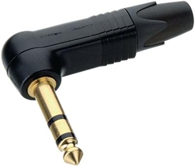 Neutrik NP3RX-B Stereo jack kabeldeel haaks zwart