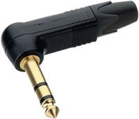 Neutrik NP3RX-B Stereo jack kabeldeel haaks zwart - thumbnail