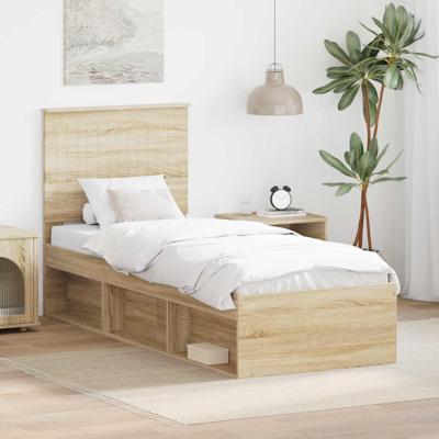 Bedframe Sonoma Eiken 75 x 190 cm Massief grenenhout