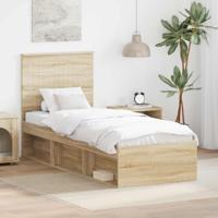 Bedframe Sonoma Eiken 75 x 190 cm Massief grenenhout - thumbnail