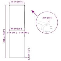 Doucherolgordijn met cassette 70x240 cm stofbreedte 66 cm - thumbnail