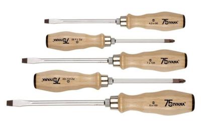 Ivana 56636 schroevendraaierset 5-delig hout "75 jaar special edition"