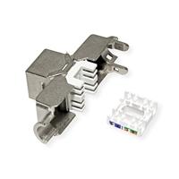 VALUE Cat.6A (klasse EA) Keystone, RJ-45, afgeschermd, zonder gereedschap, SLIM. - thumbnail