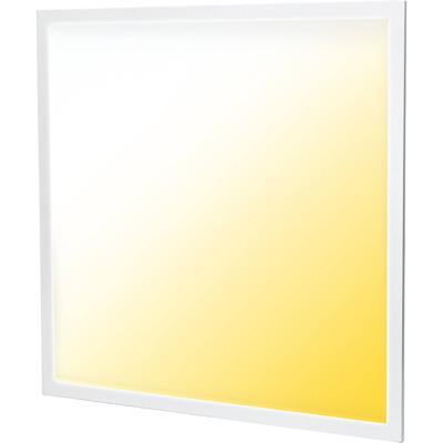 LED Paneel - Aigi Limno - 60x60 - Aanpasbare Kleur CCT - 32W Inbouw Vierkant - Backlight - Smart Wifi - Dimbaar - Mat Wit - Aluminium