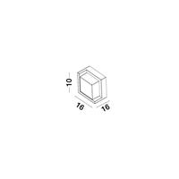 Lyora Design wandlampMax vierkant grijs - 9026001 - thumbnail
