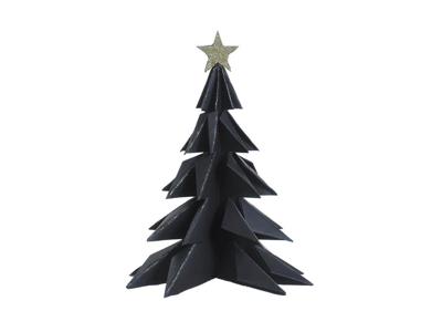 Deco everlands kunstkerstboom papier 28cm zwart