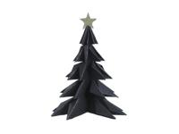 Deco everlands kunstkerstboom papier 28cm zwart - thumbnail