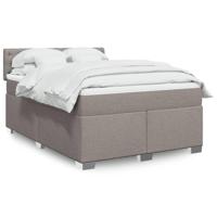 Boxspring met matras stof taupe 140x190 cm - thumbnail