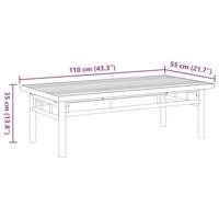 Salontafel 110x55x35 cm bamboe - thumbnail