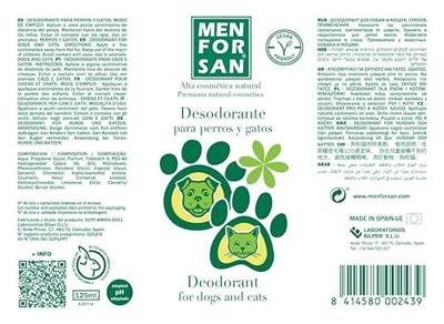 Deodorant Menforsan Hond Kat 125 ml