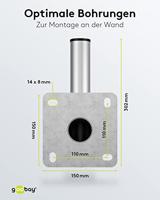 goobay SAT wandmontage Alu 250 mm - thumbnail