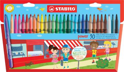 Stabilo power - viltstift - set met 30 stuks - thumbnail