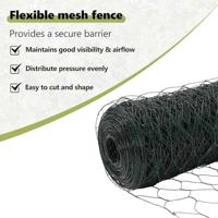 VidaXL Afrasteringspaal groen 10 x 0,4 m (36 mm gaas) staal en pvc - thumbnail