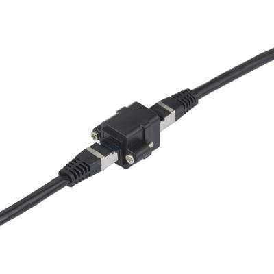 Renkforce RJ45 Netwerk Adapter CAT 6 [1x RJ45-bus - 1x RJ45-bus] Zwart