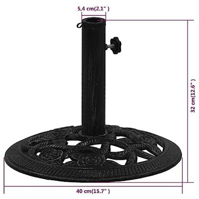 VidaXL Parasolvoet 40x40x32 cm gietijzer zwart