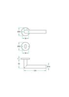 TRIA deurkr ¢16mm vastgev.op rzt 50x7mm,rvs mat - thumbnail