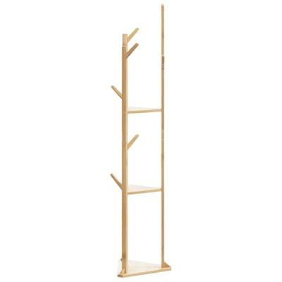 VidaXL Kapstok met haken en schappen 39x33x166 cm bamboe