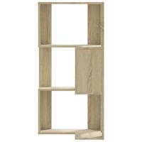 Boekenkast 3-laags hoek 50x50x102 cm bewerkt hout sonoma eiken - thumbnail
